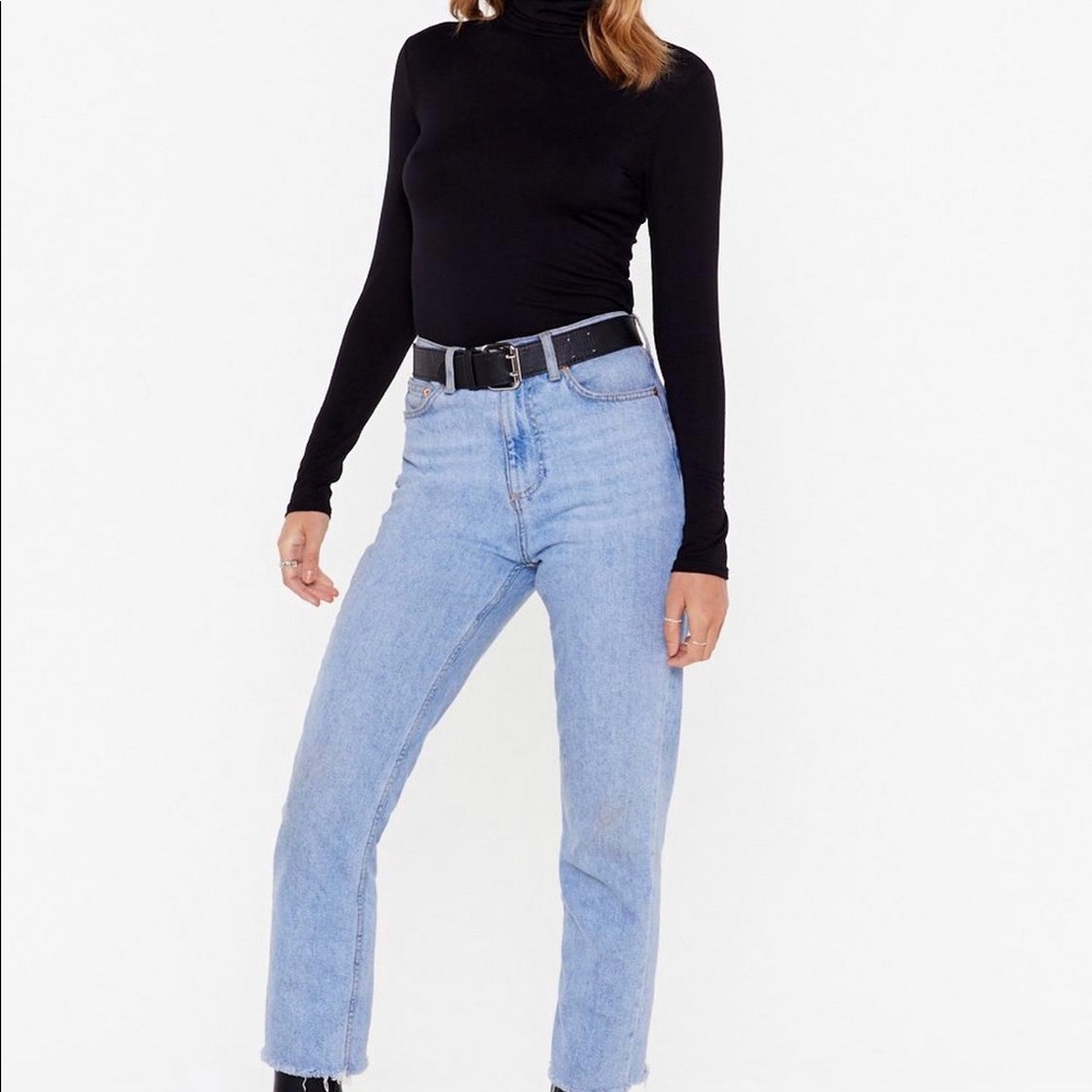 SOLD WHAT IN THE TURTLENECK BLACK BODYSUIT - Picture 3 of 4